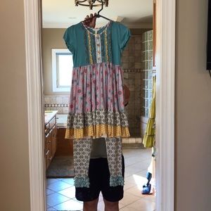 Matilda Jane dress and leggings